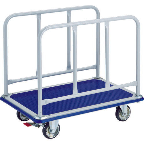 【取寄品】 ＴＲＵＳＣＯ プレス製運搬車 台車 ドンキーカート サイドハンドル９１５×６１５ ストッパー付 310NS 【送料都度見積】