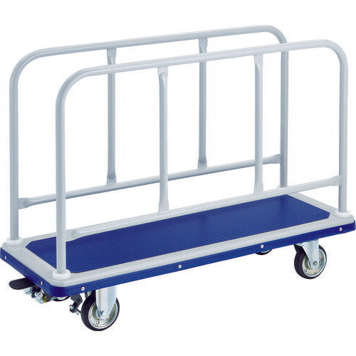 【取寄品】 ＴＲＵＳＣＯ プレス製運搬車 台車 ドンキーカート サイドハンドル１１９０×４４０ ストッパー付 410NS 【送料都度見積】