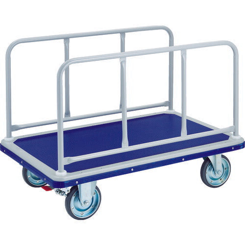 【取寄品】 ＴＲＵＳＣＯ プレス製運搬車 台車 ドンキーカート サイドハンドル１２２５×７７５ ストッパー付 510NS 【送料都度見積】