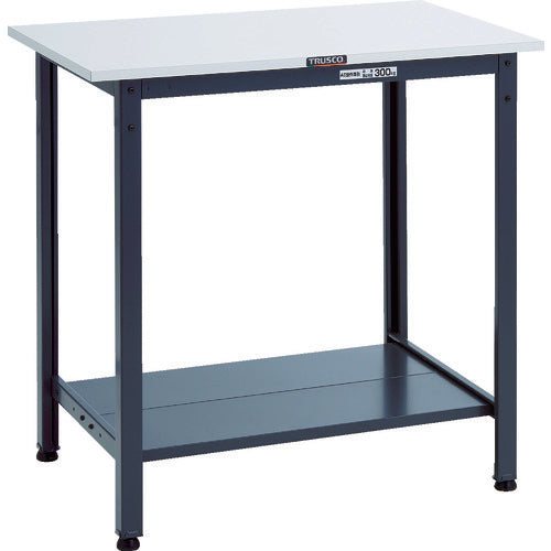 ＴＲＵＳＣＯ　軽荷重立作業台（３００ｋｇ）ＨＡＥ型　９００Ｘ６００ＸＨ９００　下棚２枚付　ダークグレー色 HRAE-0960LT2 DG