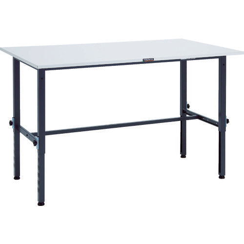 ＴＲＵＳＣＯ　軽荷重作業台高さ調節式（１５０ｋｇ）ＡＥＭ型　１５００Ｘ９００ＸＨ６５０～９５０　基本タイプ　ダークグレー色 RAEM-1509 DG